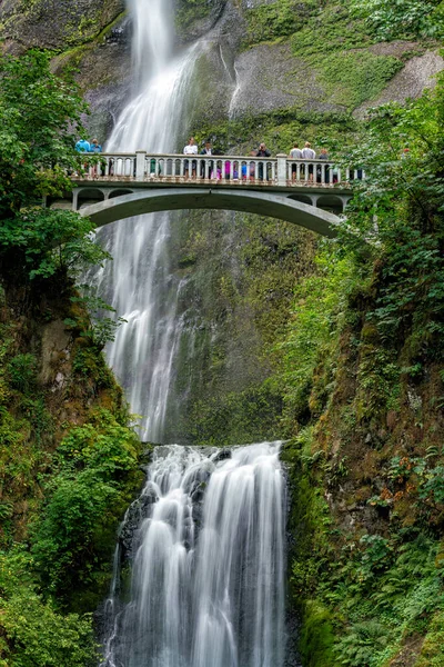 Multnomah Falls Desfiladeiro Rio Columbia Perto Portland Oregon — Fotografia de Stock