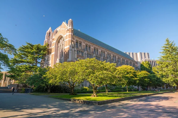 Vista Edifício Velho Universidade Washington Seattle — Fotografia de Stock