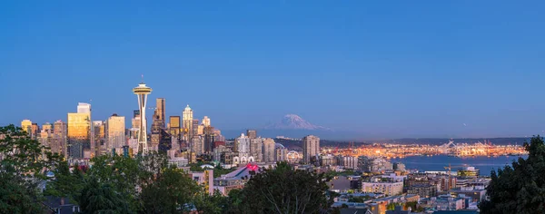 Pohled Panorama Centra Seattlu Seattlu Washington Usa — Stock fotografie