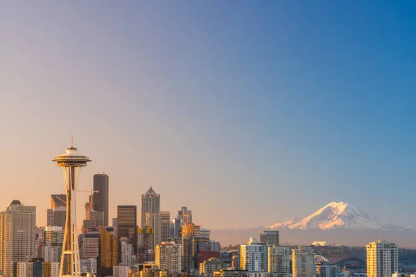 Widok Panoramę Seattle Seattle Waszyngton Usa — Zdjęcie stockowe