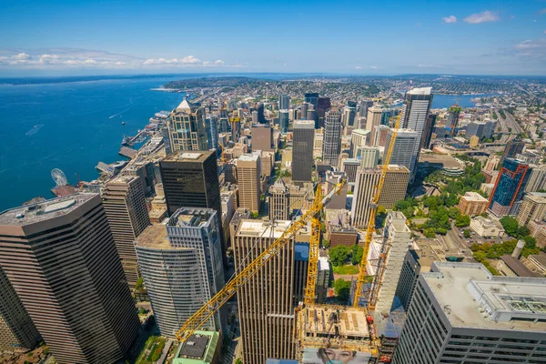 Vista Centro Seattle Skyline Seattle Washington Eua — Fotografia de Stock