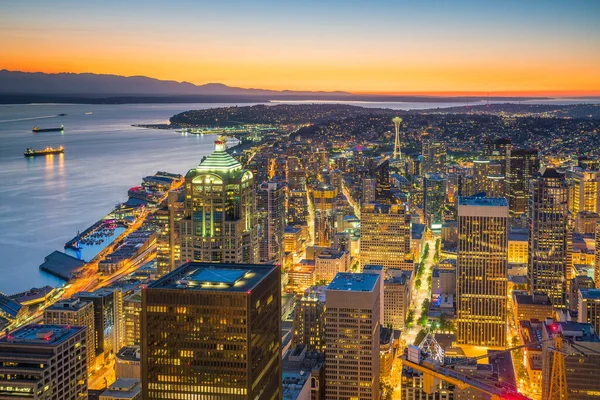 Vista Centro Seattle Skyline Seattle Washington Eua — Fotografia de Stock