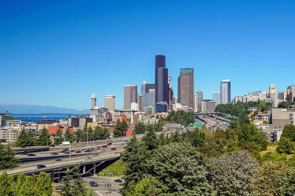 Zicht Het Centrum Seattle Skyline Seattle Washington Verenigde Staten — Stockfoto