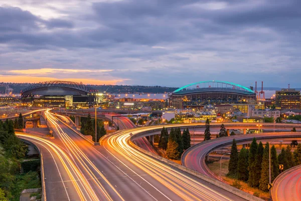 Pemandangan Langit Pusat Kota Seattle Seattle Washington Amerika Serikat — Stok Foto