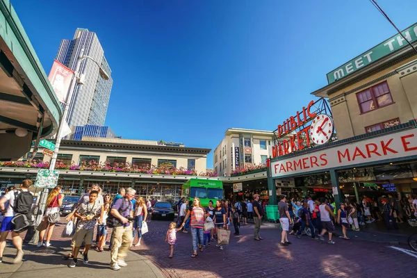 Seattle July Pike Place Public Market Seattle July 2016 City — Φωτογραφία Αρχείου