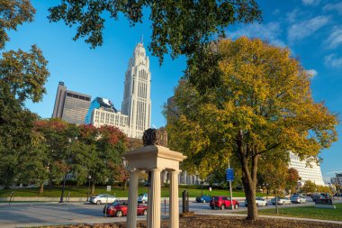 COLUMBUS, OHIO- NOV 3: Downtown Columbus Ohio skyline in USA on November 3, 2016