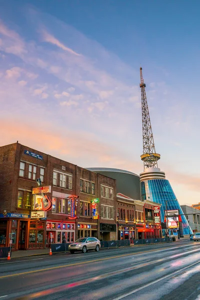 Nashville Nov Neon Signs Lower Broadway Area November 2016 Nashville — Stockfoto