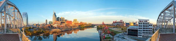 Nashville Tennessee Downtown Skyline Cumberland River Usa — Stock Photo, Image