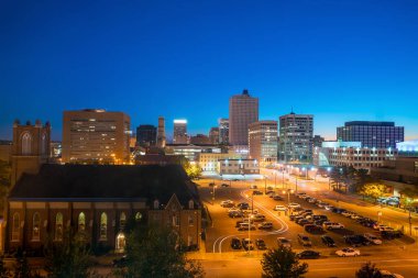 ABD 'nin Tennessee şehrinde Memphis şehir merkezinin gökyüzü manzarası