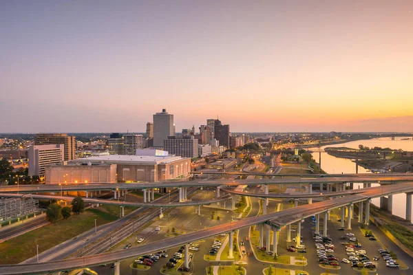 Flygfoto Över Centrala Memphis Skyline Tennessee Usa — Stockfoto