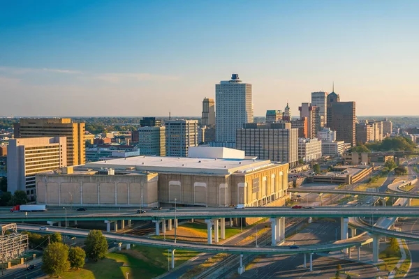 Flygfoto Över Centrala Memphis Skyline Tennessee Usa — Stockfoto