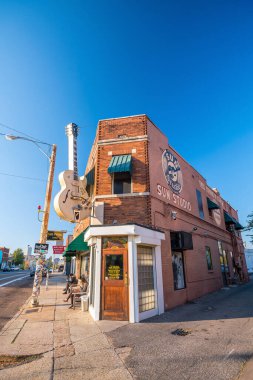 Memphis, Usa - 13 Kasım 2016 'da Memphis' teki Sun Studios. Bu tarihi kayıt stüdyosu Elvis Presley 'in ilk albümünü çıkardığı yerdi..