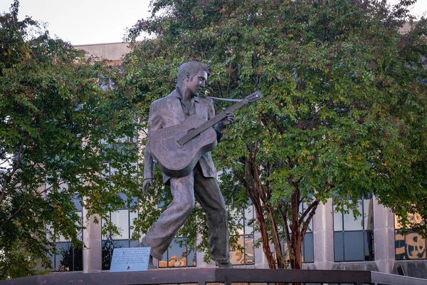 Memphis Usa Nov Statua Elvis Presley Elvis Presley Plaza Memphis — Foto Stock