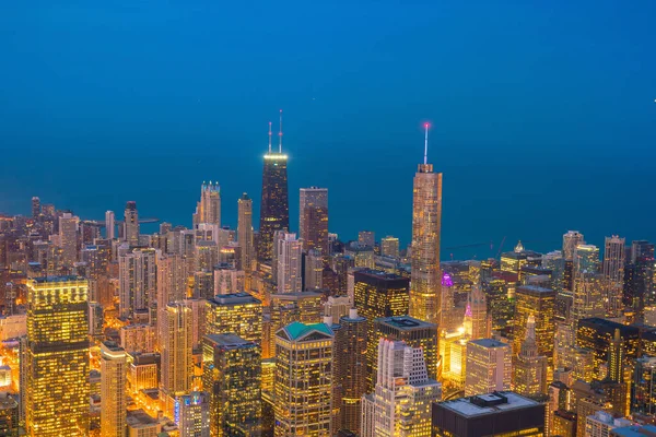 Пташиного Польоту Чикаго Downtown Заході Від Високо Над — стокове фото