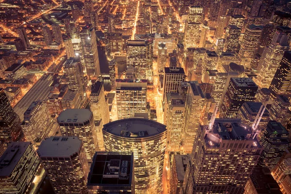 Пташиного Польоту Чикаго Downtown Заході Від Високо Над — стокове фото