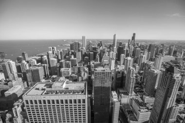 ABD yukarıdan Chicago şehir merkezine görünümü