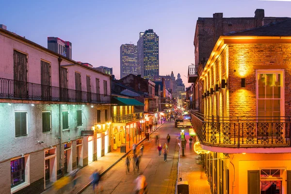 Pubs Bars Met Neonverlichting French Quarter New Orleans Verenigde Staten — Stockfoto