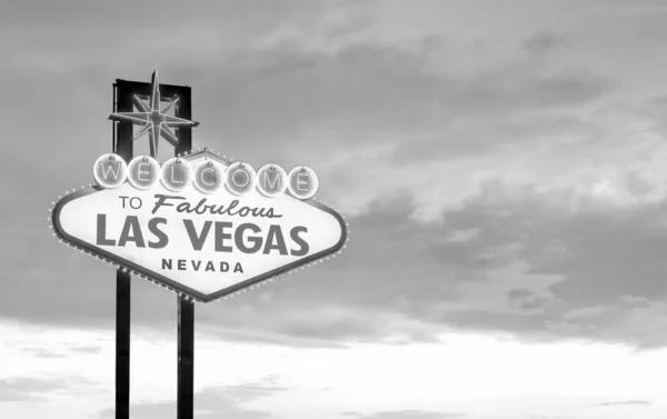 Cartel Bienvenido Fabuloso Las Vegas Las Vegas Nevada Usa Sunset — Foto de Stock