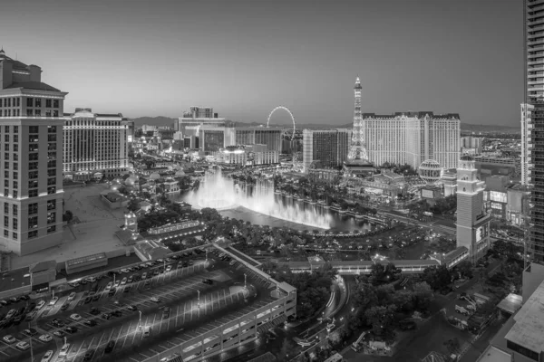 Vista Aérea Franja Las Vegas Nevada Como Noche —  Fotos de Stock