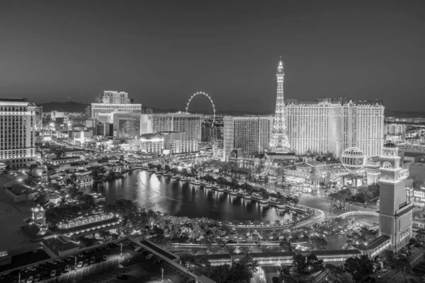 Letecký Pohled Las Vegas Strip Nevadě Jak Vidět Noci Usa — Stock fotografie
