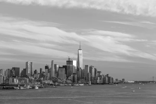 Небо Манхэттена Закате Нью Йорка — стоковое фото