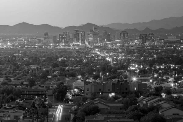 Vue Centre Ville Phoenix Arizona Coucher Soleil Aux États Unis — Photo