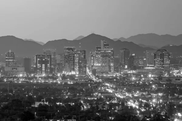 Vista Superior Del Centro Phoenix Arizona Atardecer — Foto de Stock