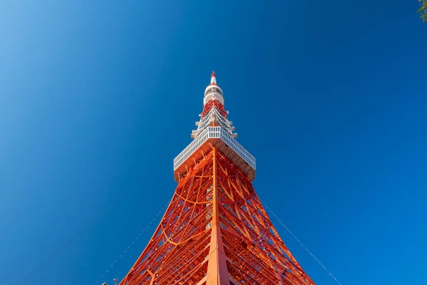 Torre Tóquio Com Céu Azul Japão — Fotografia de Stock