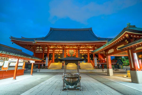 Храм Сенсодзи Районе Асакуса Токио Япония Ночью — стоковое фото
