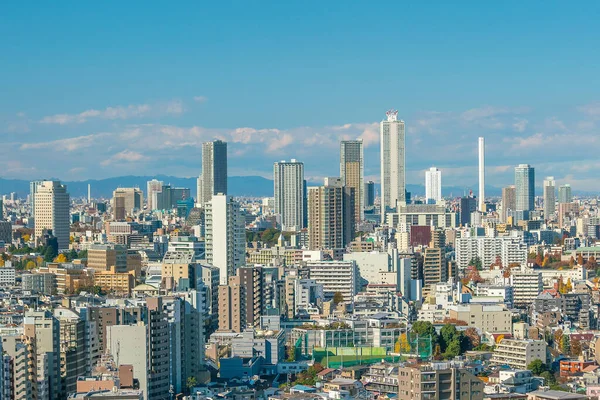 Tokyo Şehir Merkezinde Gökyüzü Mavi Ile Japonya Gökyüzü — Stok fotoğraf