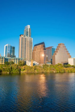 Austin, Teksas 'ın merkezindeki Skyline, ABD