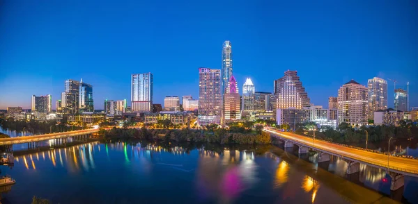 Downtown Skyline Austin Τέξας Στις Ηπα — Φωτογραφία Αρχείου