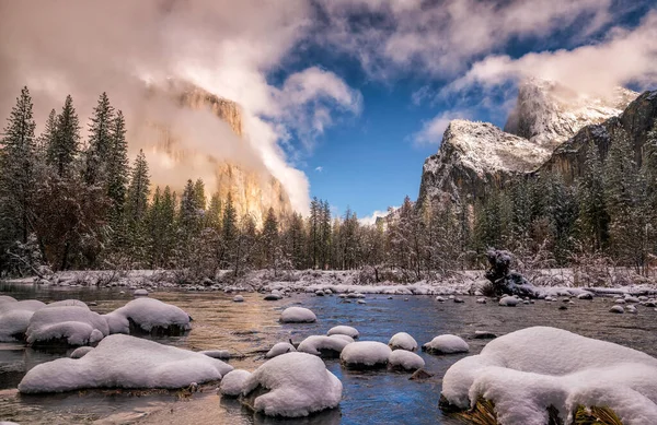 Национальный Парк Йосемити Зимой Калифорния Сша — стоковое фото