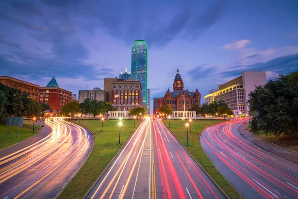 Dallas downtown skyline at twilight, Texas USA