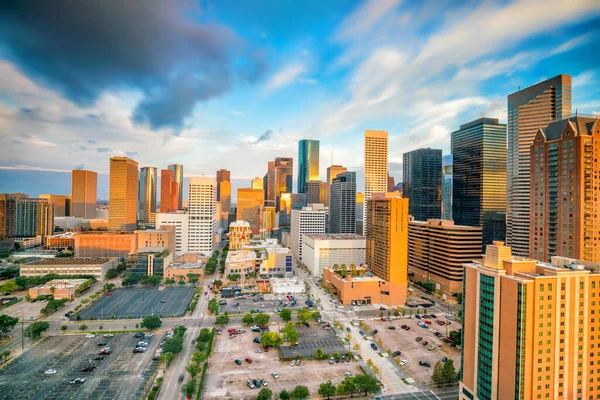 Centro Houston Skyline Texas Crepúsculo — Foto de Stock