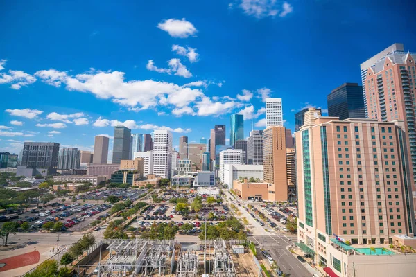 Downtown Houston Skyline Техасі Чорнилом — стокове фото