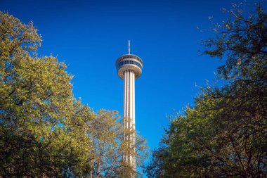 SAN ANTONIO, TEXAS- NOV 19, 2016: Tower of the Americas in San Antonio, Texas on November 19, 2016 clipart