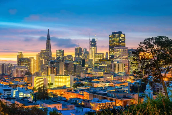 Hermosa Vista Del Centro Negocios Centro San Francisco Estados Unidos — Foto de Stock