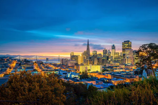 Prachtig Uitzicht Business Center Het Centrum Van San Francisco Verenigde — Stockfoto