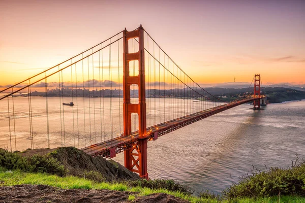 Golden Gate Bridge San Francisco Californië Verenigde Staten Bij Zonsopgang — Stockfoto