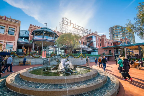 San Francisco Nov Visitantes Plaza Ghirardelli San Francisco Una Famosa — Foto de Stock