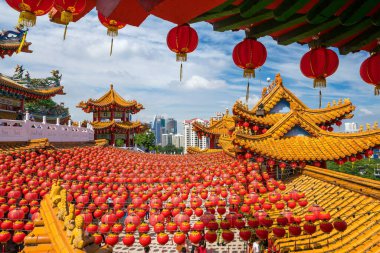 Kuala Lumpur 'daki Thean Hou Tapınağı Çin Yeni Yılı 2017
