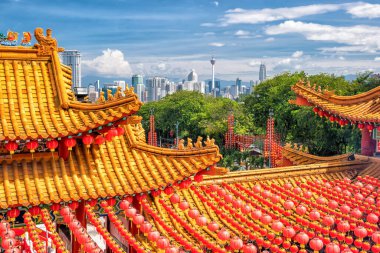 Kuala Lumpur 'daki Thean Hou Tapınağı Çin Yeni Yılı 2017