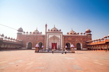 Agra Hindistan 'daki Cami Jama Mescid manzarası