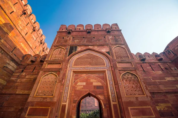 Patrimonio Agra Fort Fuerte Rojo India — Foto de Stock