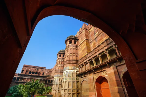 Patrimonio Agra Fort Fuerte Rojo India — Foto de Stock