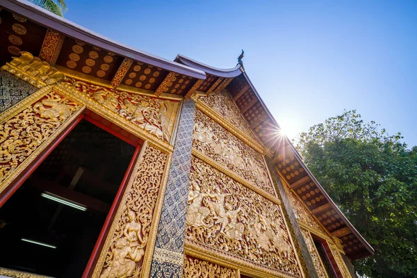 Wat Xieng Thong Najpopularniejsza Świątynia Luang Pra Bang Laos — Zdjęcie stockowe