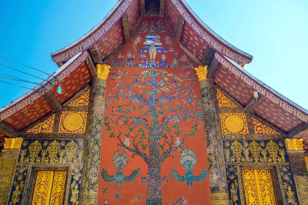 Detalles Disparo Wat Xieng Thong Templo Más Popular Luang Pra — Foto de Stock