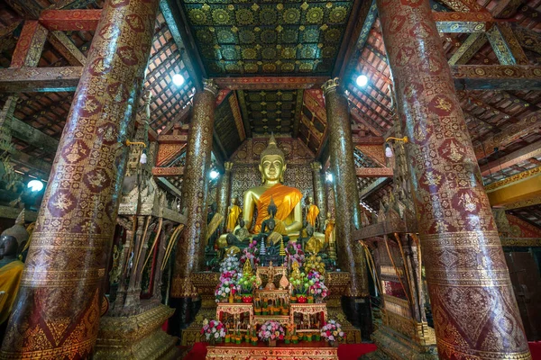 Interior Wat Xieng Tanga Luang Prabang Laos — Foto de Stock