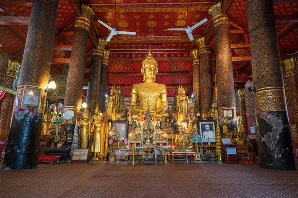 Interior Wat Mai Luang Prabang Laos — Foto de Stock